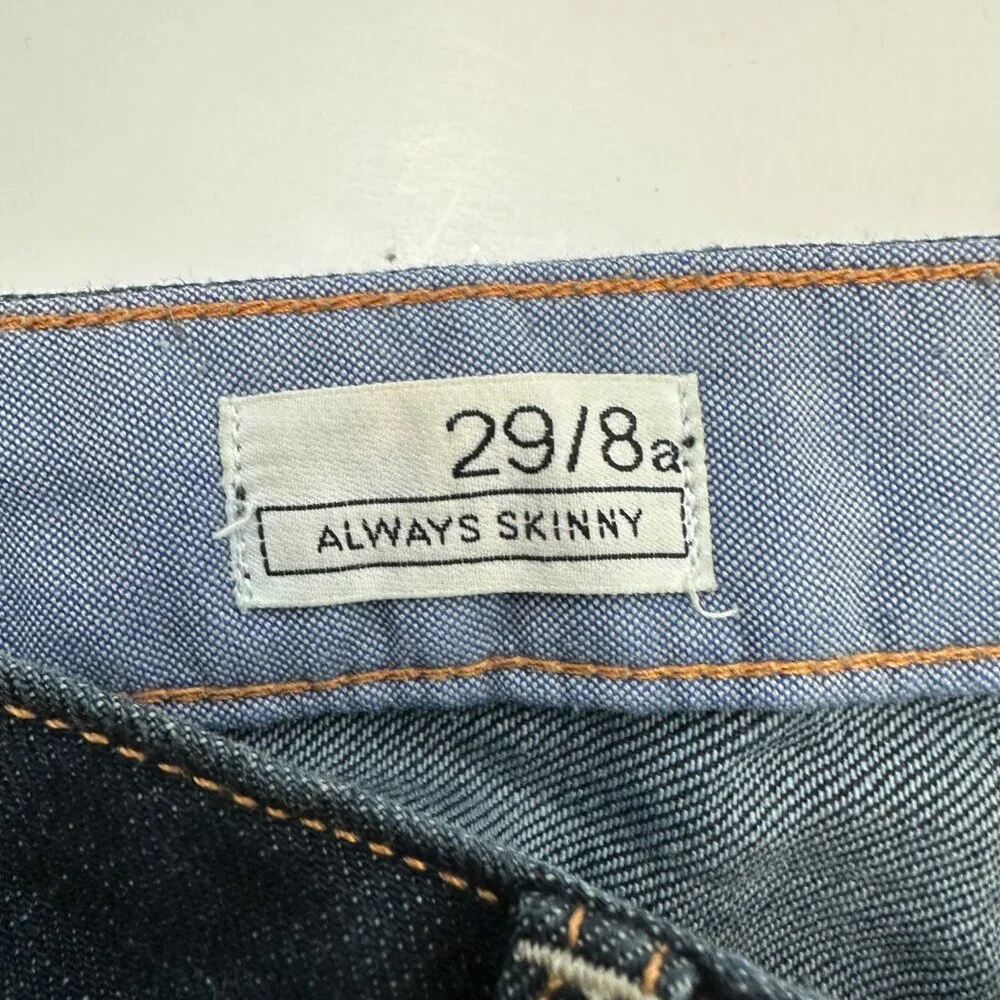 Gap Always Skinny Women's size 8 Dark Wash Blue Denim Jeans - Picture 3 of 5